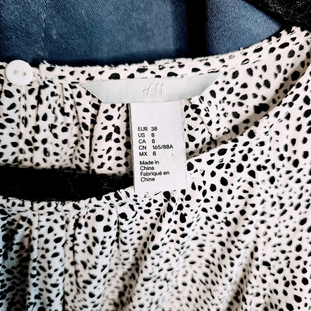 H&M black and white romper